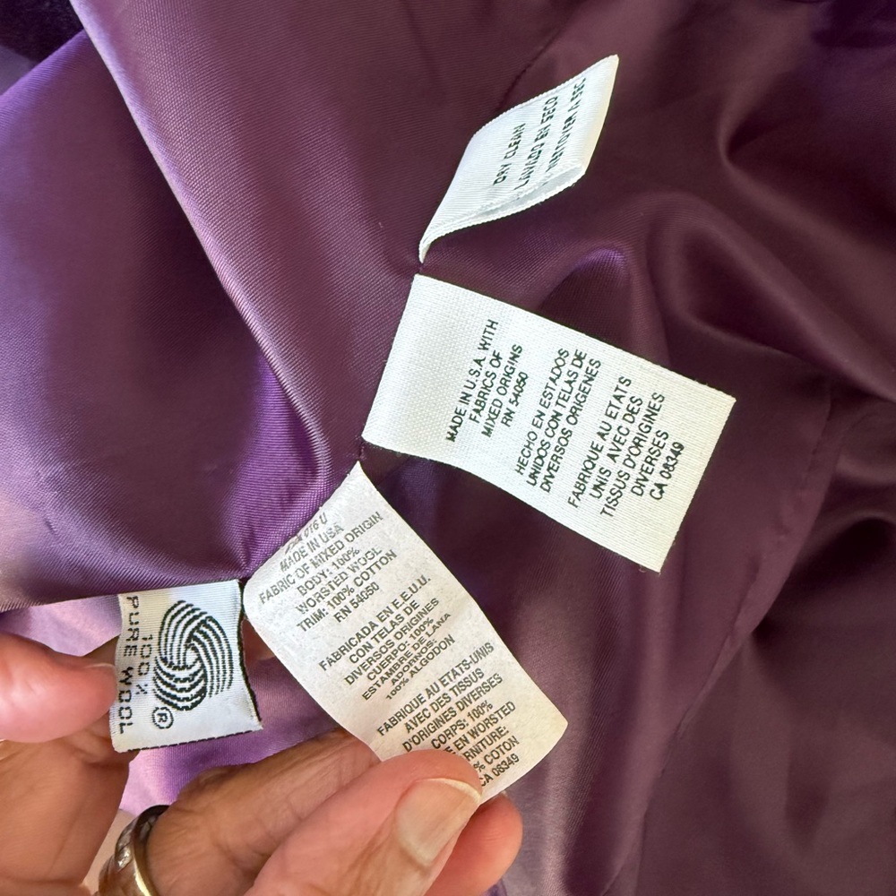 VTG Dior Luxurious Purple Wool Jacket - Picture 10 of 14